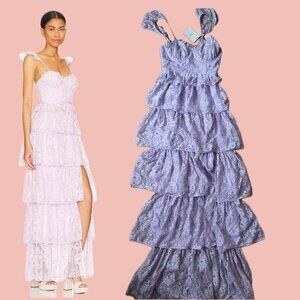 Tularosa Lavender Lace Maxi Dress
